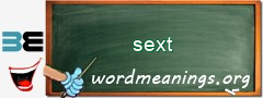 WordMeaning blackboard for sext